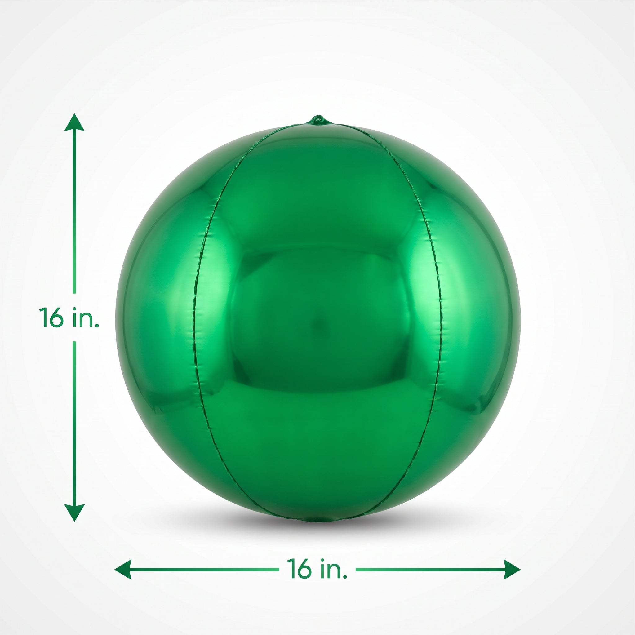 Festive Green Metallic Orbz Balloon - 16 Inch