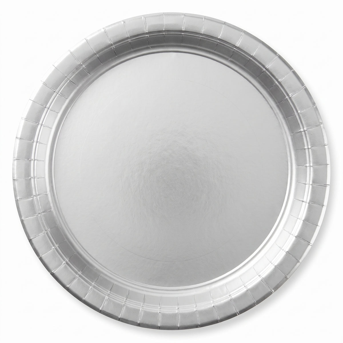 Silver 6.75" Round Paper Plates - Set of 20