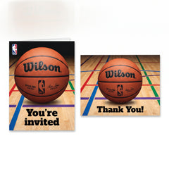 Wilson NBA Basketball Party Invitations & Thank You Notes Set