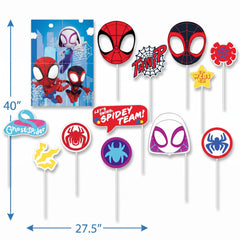 Marvel Spidey and His Amazing Friends Scene Setter Kit with Photo Booth Props