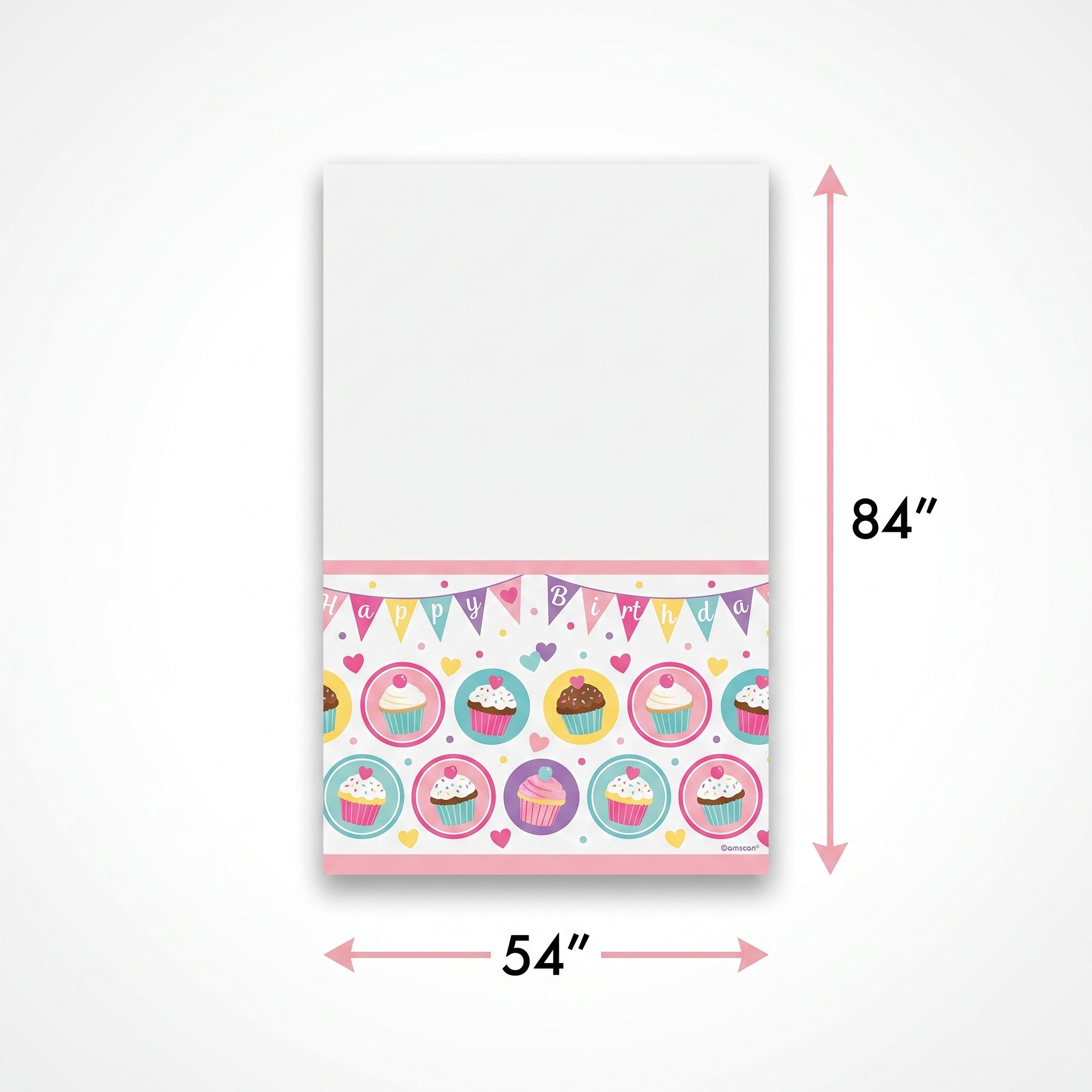 Cupcake Party Birthday Plastic Table Cover