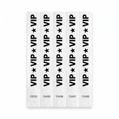 VIP Star White Waterproof Wristbands - 500 Pack