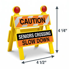 Over the Hill Mini Barricade - Senior Crossing Birthday Decoration