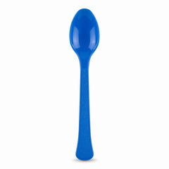 Bright Royal Blue Plastic Spoon - 7.5 in.