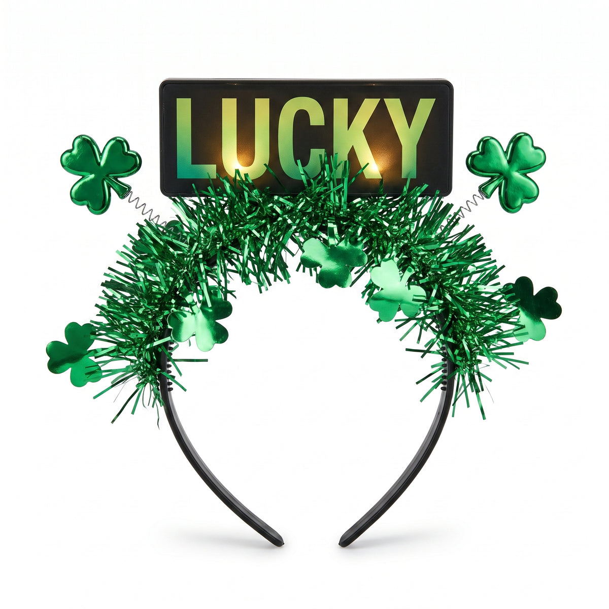 Lucky Light-Up Shamrock Headband for St. Patrick's Day