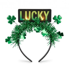 Lucky Light-Up Shamrock Headband for St. Patrick's Day