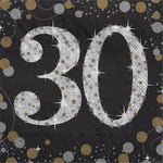 Sparkling Celebration 30th Birthday Beverage Napkins - 5 In. X 5 In.