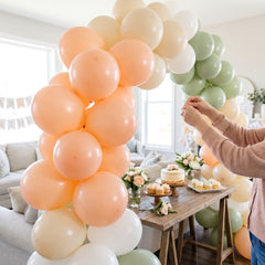 Luxaire 12" Premium Peach Latex Balloons - 25 Pack