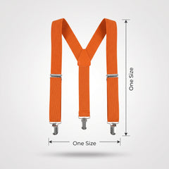 Vibrant Orange Adjustable Y-Back Suspenders
