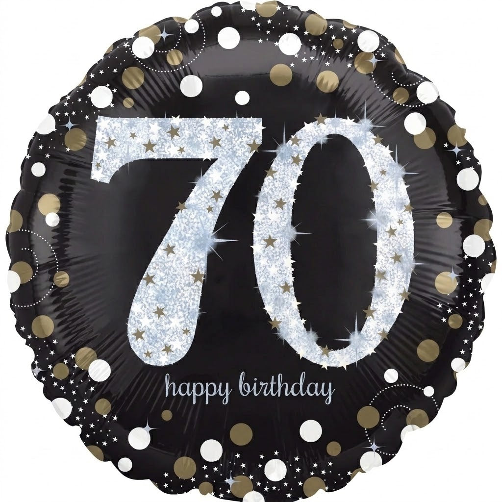 Sparkling 70th Birthday Foil Balloon
