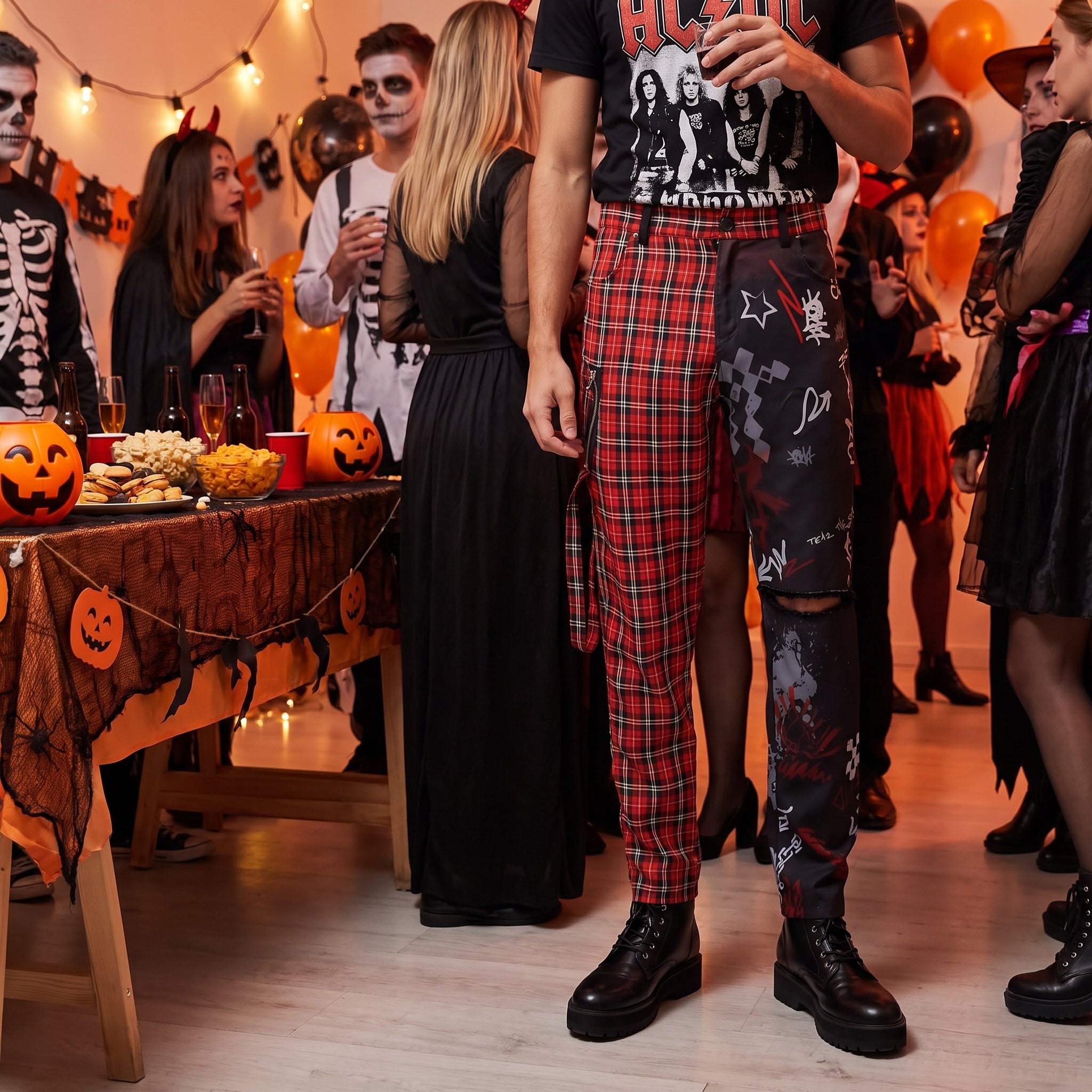 Men's Punk Pants Costume Accessory - Size S/M