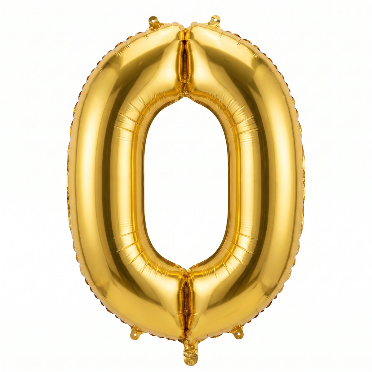 Gold Foil Number "0" Balloon - Air Filled Mylar Party Decoration