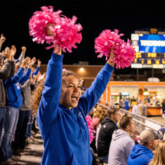 Bright Pink Team Spirit Pom-Poms - 2 Pack