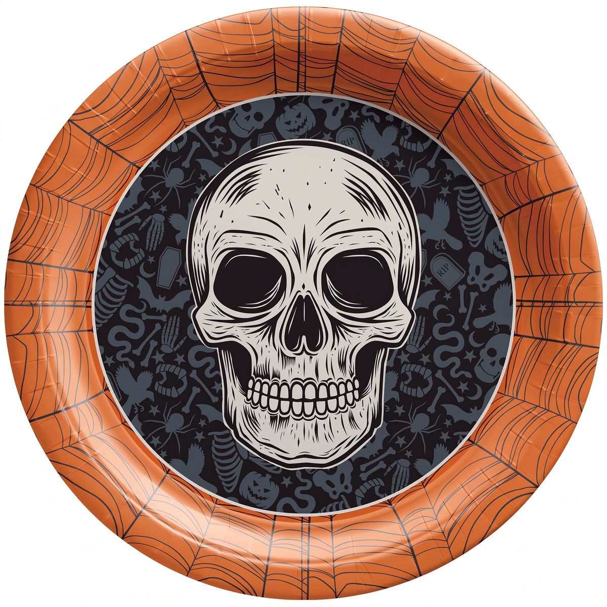 Wicked Hauntings 10" Halloween Skull Plates