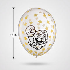 Nintendo Super Mario Bros Confetti Latex Balloons - 12", 6-Pack