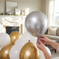 Luxaire Premium Silver Latex Balloons - 12" 25 Pack