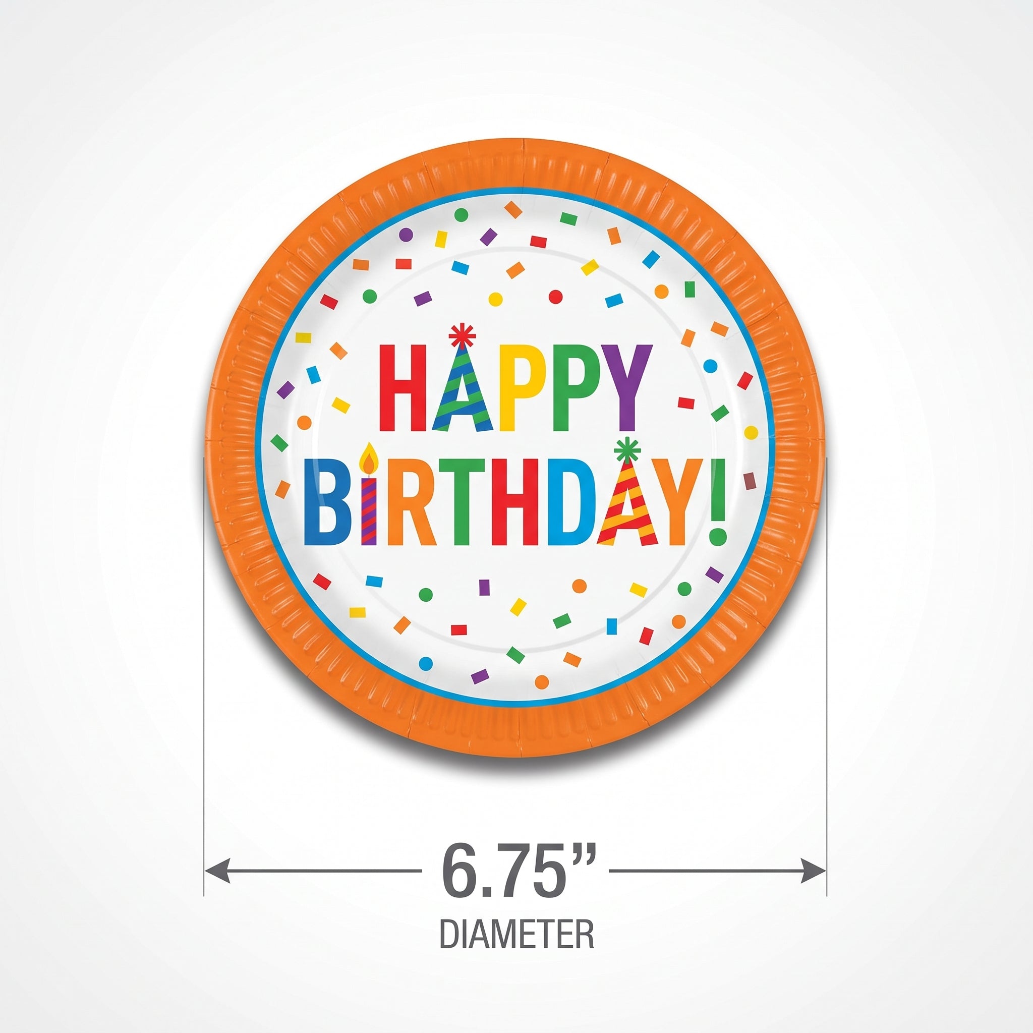 Confetti Time 6.75" Birthday Paper Plates