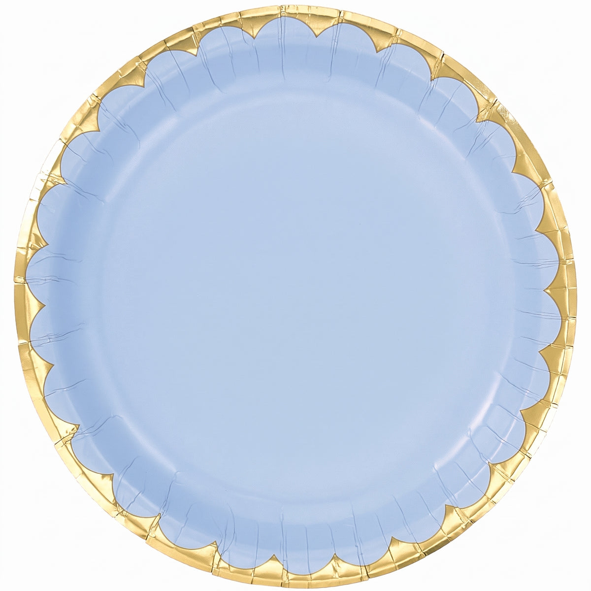 Ice Blue 6.75" Metallic Accent Paper Plates
