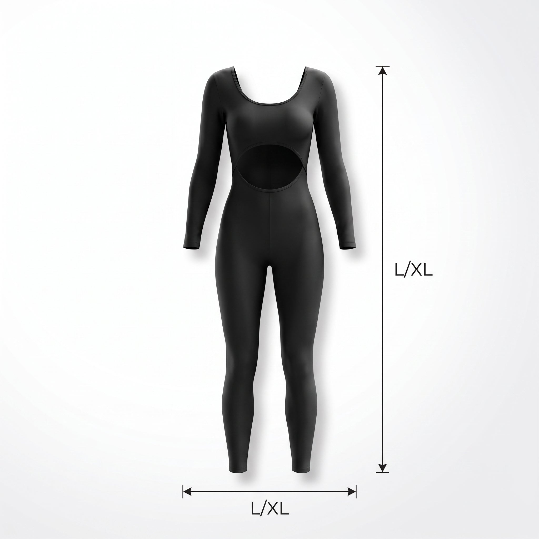 Sleek Black Halloween Catsuit L/XL