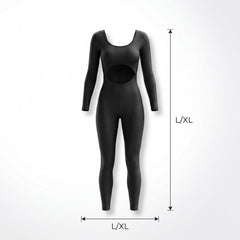 Sleek Black Halloween Catsuit L/XL
