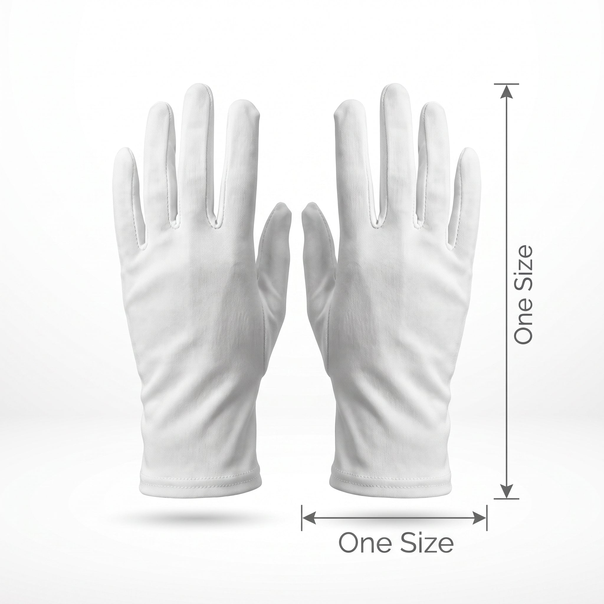 Women's Short White Costume Gloves