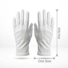 Women's Short White Costume Gloves