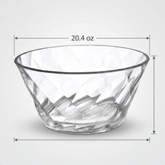 Clear Small Diamond Pattern Acrylic Bowl