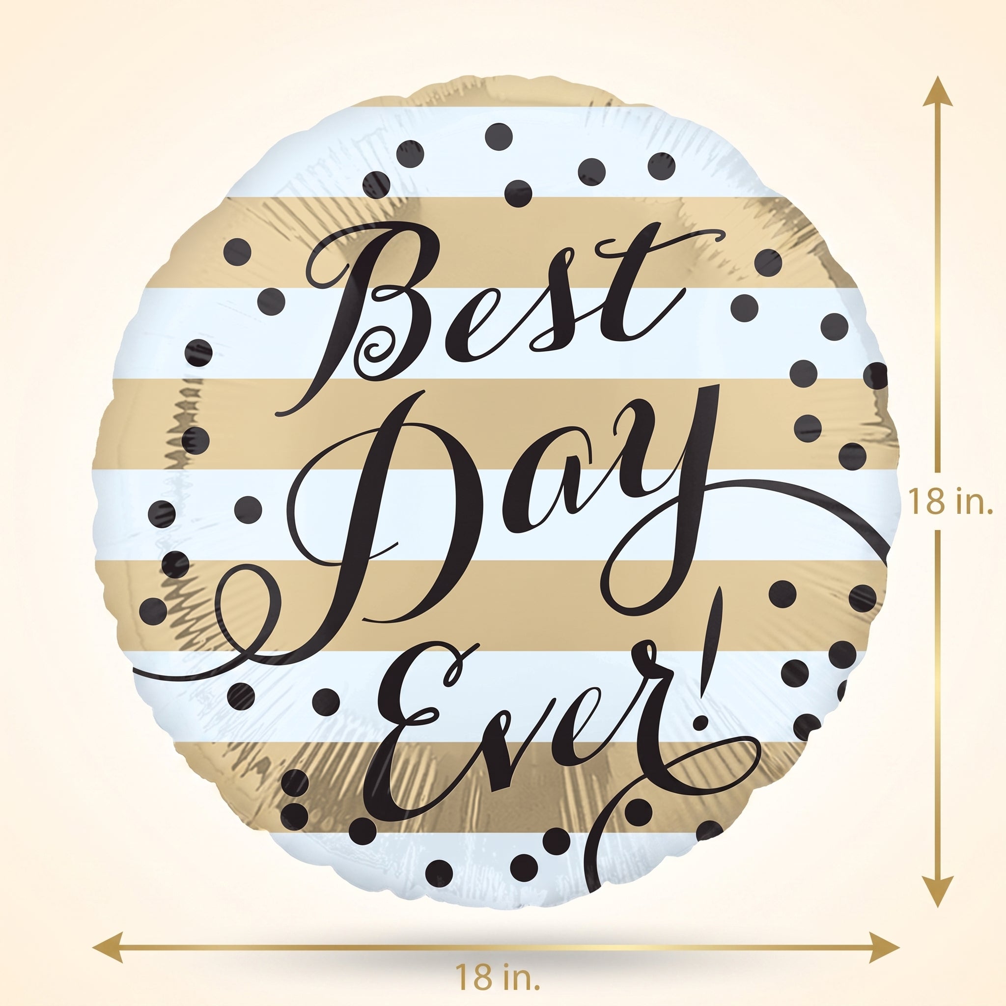 Sparkling Gold "Best Day Ever" Wedding Foil Balloon