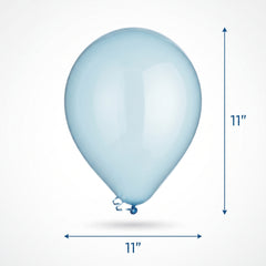 100-Pack Clear Blue 11" Latex Balloons