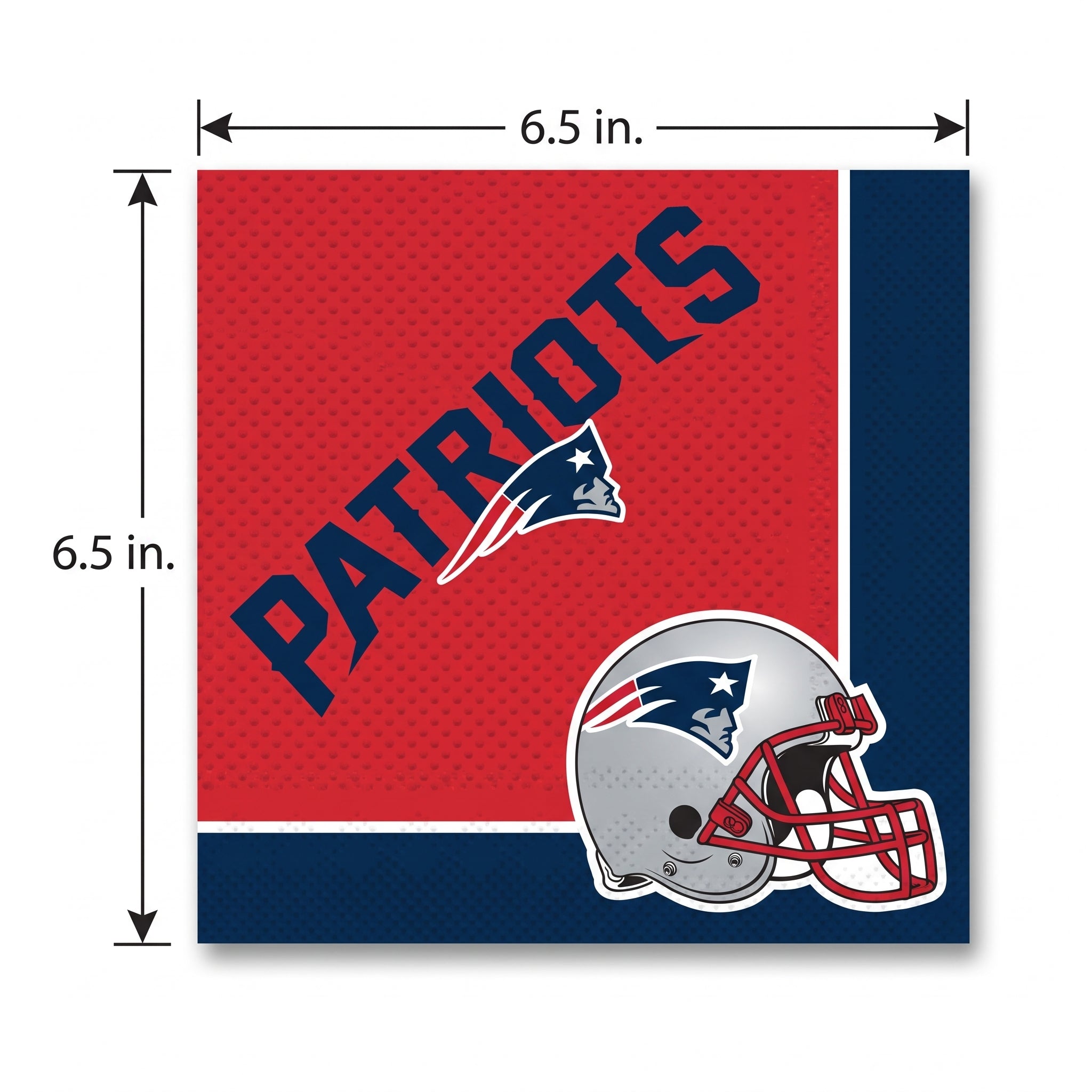 New England Patriots NFL Luncheon Napkins - 6.5 In. x 6.5 In.