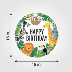 Get Wild Jungle Birthday Foil Balloon