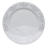 10.25 In. Silver Leaf Premium Plates | 10 Count