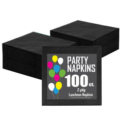 Black Luncheon Napkins | 100 Count