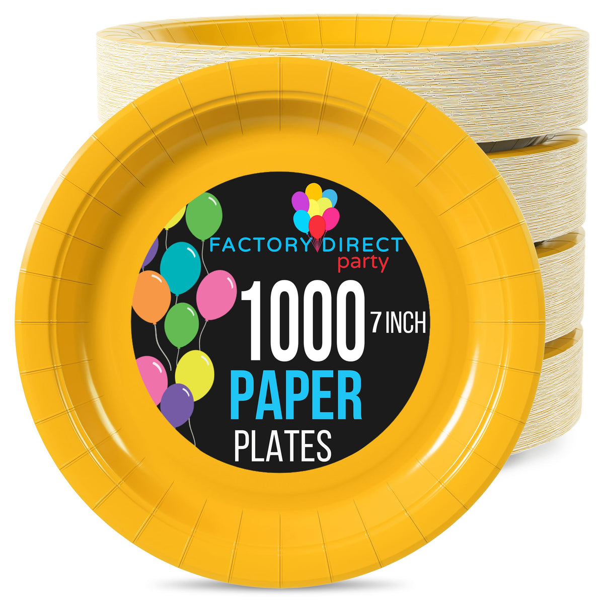 7 In. Yellow Paper Plates | 1000 Count
