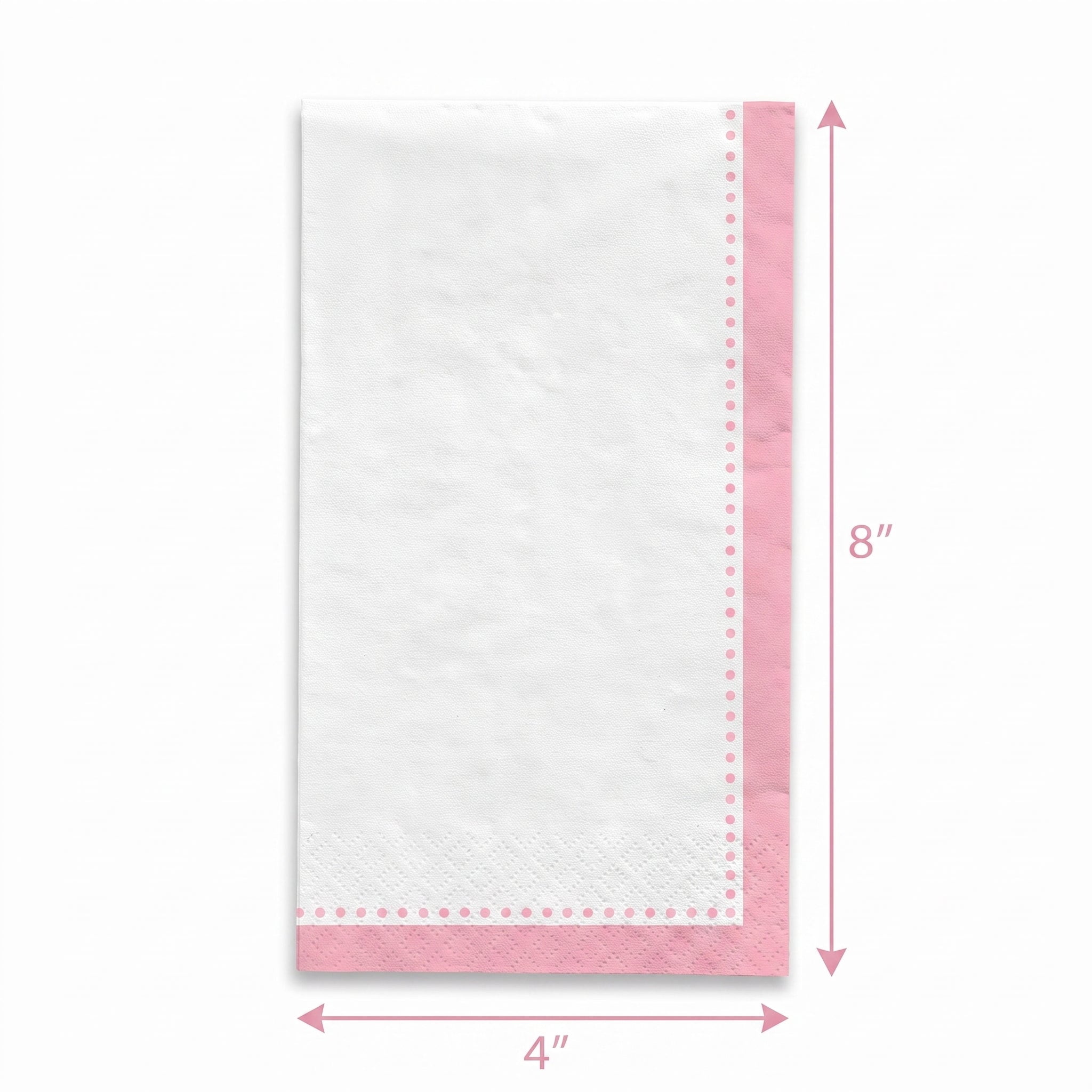 Premium New Pink Buffet Napkins - 8 In. x 4 In.