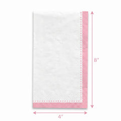 Premium New Pink Buffet Napkins - 8 In. x 4 In.