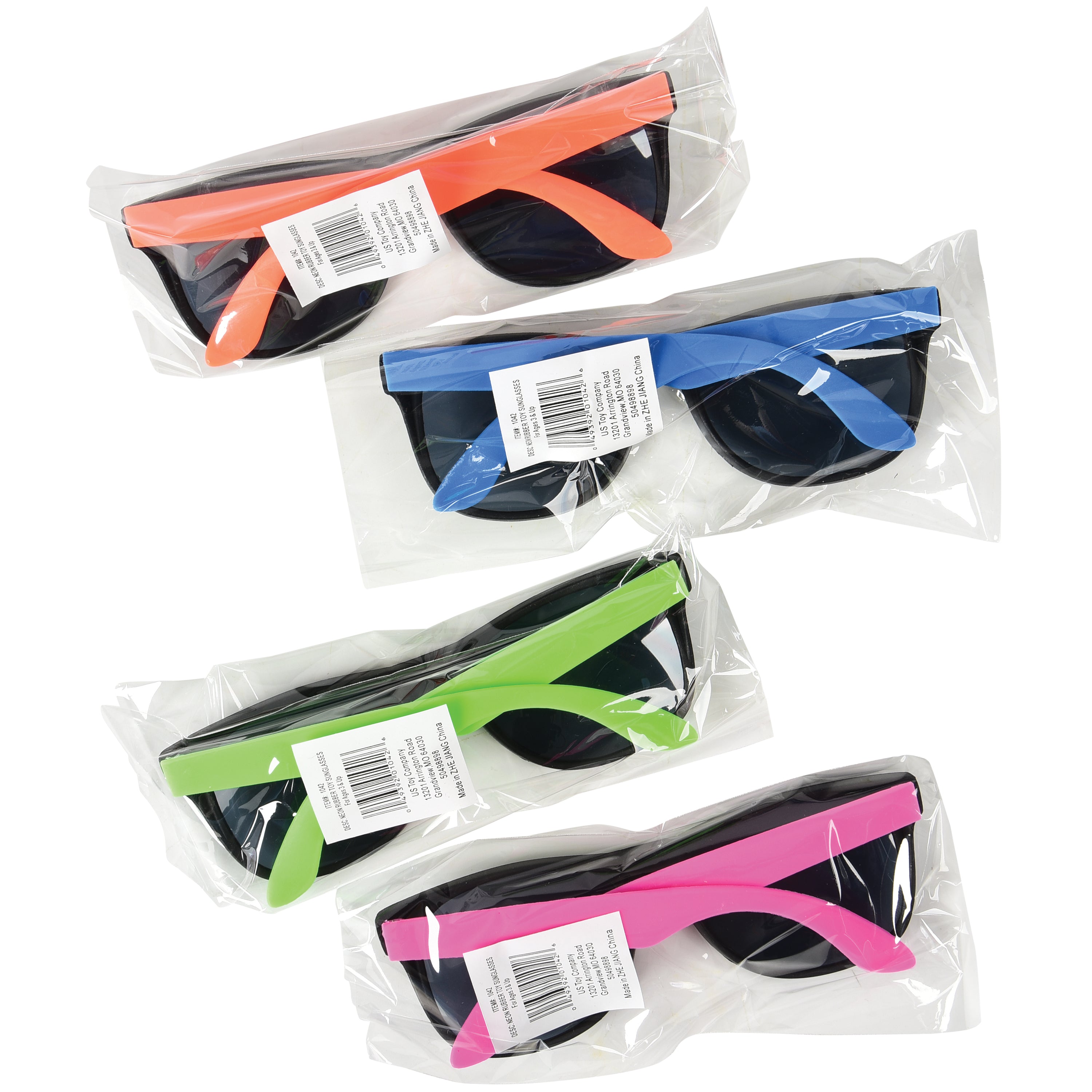 Neon Rubber Toy Sunglasses