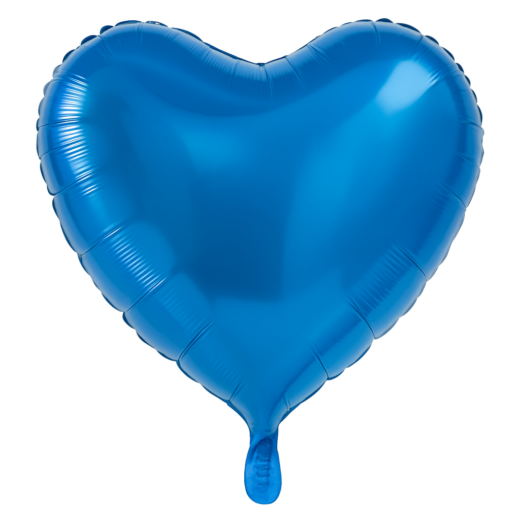 Royal Blue Heart-Shaped Foil Balloon - 18-Inch