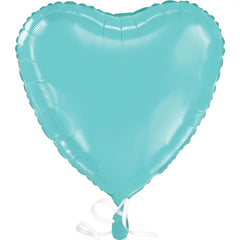 Stunning Caribbean Blue Heart Foil Balloon