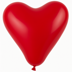 Red Heart-Shaped Latex Balloons, 12-Inch, 6-Pack