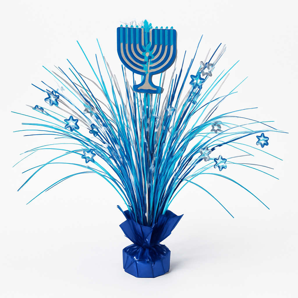 Festive Hanukkah Menorah Spray Centerpiece