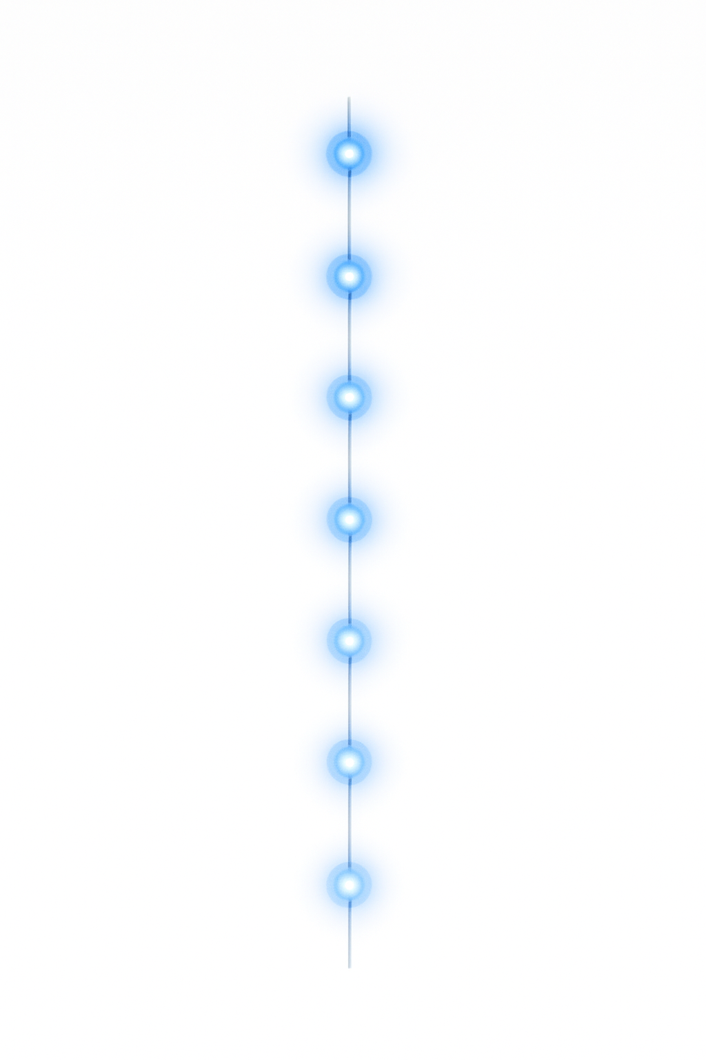 Blue LED Light-Up Balloon Tail Accessory, 6-ft