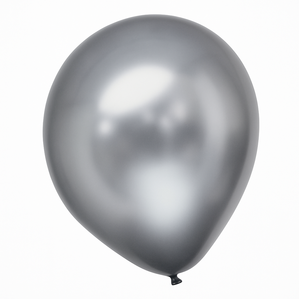 100ct 11" Silver Latex Balloons - Elegant Metallic Shine
