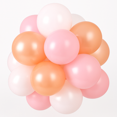 Rose Gold Sphere Balloon Chandelier Kit - 16"x13.5" Designer Latex Balloons