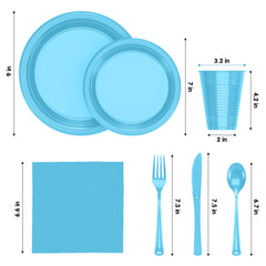 182 Piece Combo Set - Service For 26 - Light Blue