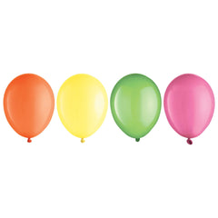Vibrant Neon Assorted Latex Balloons - 25 Pack (5 Inch)