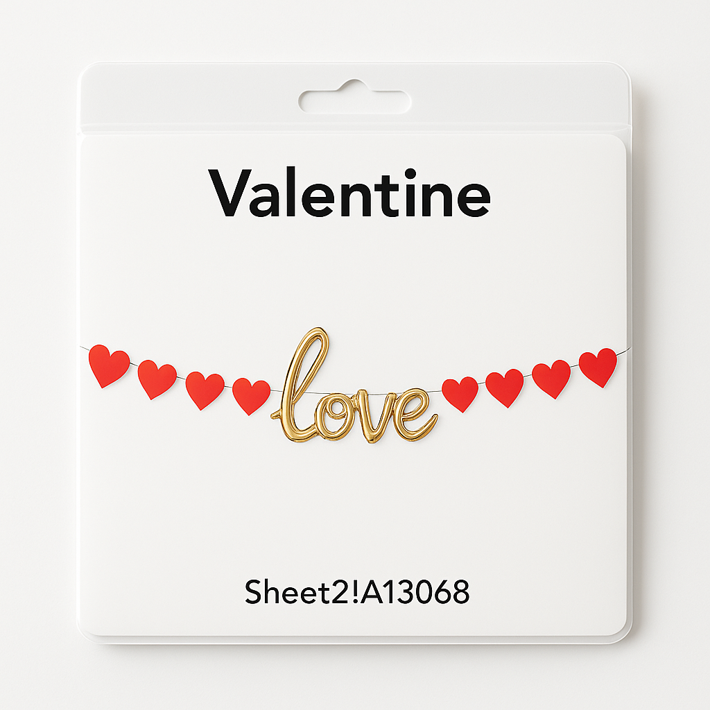 Valentine Love Kit Metallic Foil Balloon Banner