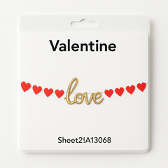 Valentine Love Kit Metallic Foil Balloon Banner