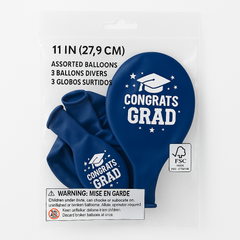 Royal Blue Latex Graduation Balloons - 15 Pack