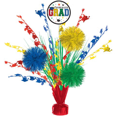 Graduation Multi-Colored Tinsel Burst Centerpiece